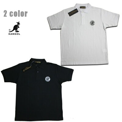 KANGOL ポロシャツ SYMBOLIC STANDARD POLO LCK0101 ホワイト ブラック 【 2021 カンゴール ポロシャツ / メンズ / ストリート カジュアル / スケーター / メール便可 / あす楽 】