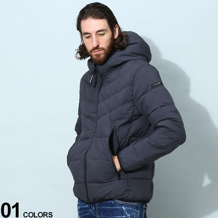 カルバン・クライン Calvin Klein (カルバンクライン) フード裏ボア フルジップ 中綿 ジャケットブランド メンズ 男性 アウター ジャケット ブルゾン CKCM155201