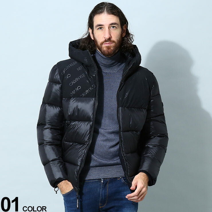 カルバン・クライン Calvin Klein (カルバンクライン) フード 切り替え フルジップ 中綿 ジャケットブランド メンズ 男性 アウター ジャケット ブルゾン 中わた CKCM052418W2