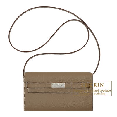 エルメス ケリーロング トゥー・ゴー エトゥープ ヴォーエプソン シルバー金具 HERMES Kelly Long To Go Etoupe grey Epsom leather Silver hardware
