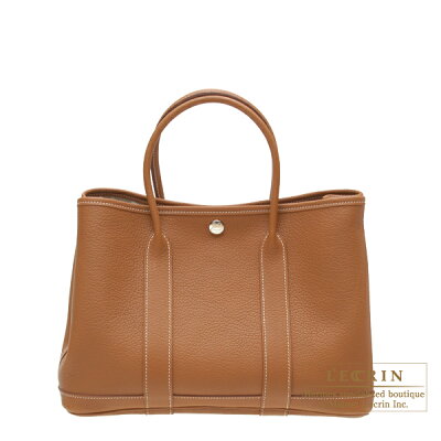 エルメス ガーデンパーティTPM ゴールド ネゴンダ シルバー金具 HERMES Garden Party bag TPM Gold Negonda leather Silver hardware