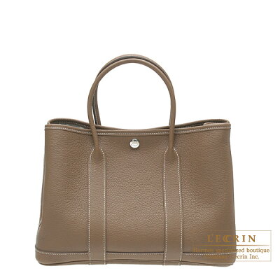 エルメス ガーデンパーティTPM エトゥープ ネゴンダ シルバー金具 HERMES Garden Party bag TPM Etoupe grey Negonda leather Silver hardware