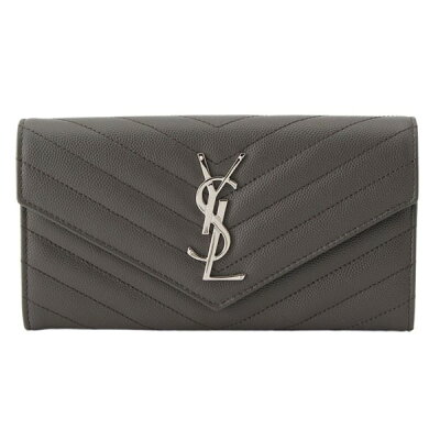 サンローランパリ 財布 SAINT LAURENT モノグラム 二つ折り長財布 レディース アースグレー 372264bow022034-zz 送料無料 ファッション かわいい 可愛い オシャレ おしゃれ 2021AW クリスマスプレゼント
