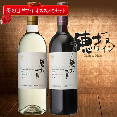 ワイン 赤 白 セット 穂坂収穫 750 ml × 2本 飲み比べ ギフト プレゼント 母の日 お祝い 結婚 昇進 就職 退職 内 祝い 記念日 古希 贈答用 ギフト特集 お酒 わいん 金賞 送料無料 国産 山梨 本坊酒造