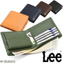 lee 財布 メンズ リー Lee 二つ折り 財布 小銭入れあり イタリア製牛革を使用 メンズ レディース 0520233
