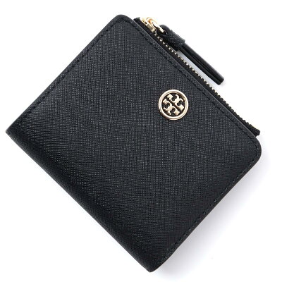 【アウトレット】トリーバーチ TORY BURCH 2つ折り財布 小銭入れ付き ブラック レディース ギフト プレゼント レザー 本革 ミニ 54449 001 ROBINSON ロビンソン【あす楽対応_関東】【返品送料無料】【ラッピング無料】