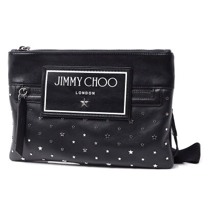 【アウトレット】ジミーチュウ JIMMY CHOO ボディバッグ 2WAY クロスボディバッグ クラッチバッグ ブラック メンズ マルチ ケース デザイン kimi uxi black silver KIMI キミ【返品送料無料】【ラッピング無料】【190702】