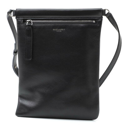 サンローランパリ SAINT LAURENT PARIS クロスボディバッグ ショルダーバッグ ブラック メンズ カジュアル ポーチ ポシェット 581697 1ge0d 1000 FLAT POUCH SID【あす楽対応_関東】【返品送料無料】【ラッピング無料】