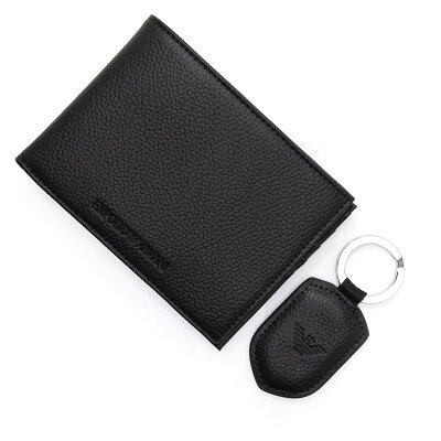 エンポリオアルマーニ EMPORIO ARMANI 2つ折り財布 キーリング セット ギフトボックス ブラック メンズ y4r222 yew1e 81072 TRAVEL ESSENTIAL GIFT BOX【あす楽対応_関東】【返品送料無料】【ラッピング無料】