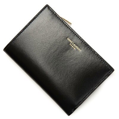 サンローラン SAINT LAURENT 2つ折り財布 小銭入れ付き ブラック レディース 580058 03p0j 1000【返品送料無料】【ラッピング無料】