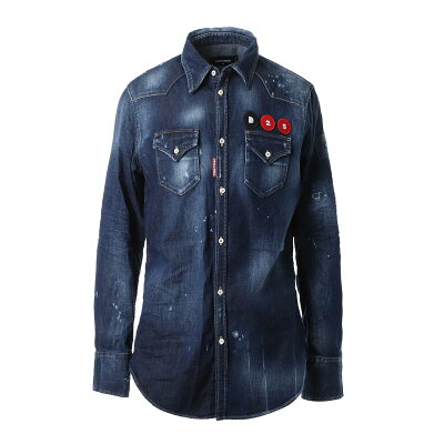 ディースクエアード DSQUARED2 デニムシャツ ブルー メンズ s78dm0027 s30341 470【あす楽対応_関東】【返品送料無料】【ラッピング無料】