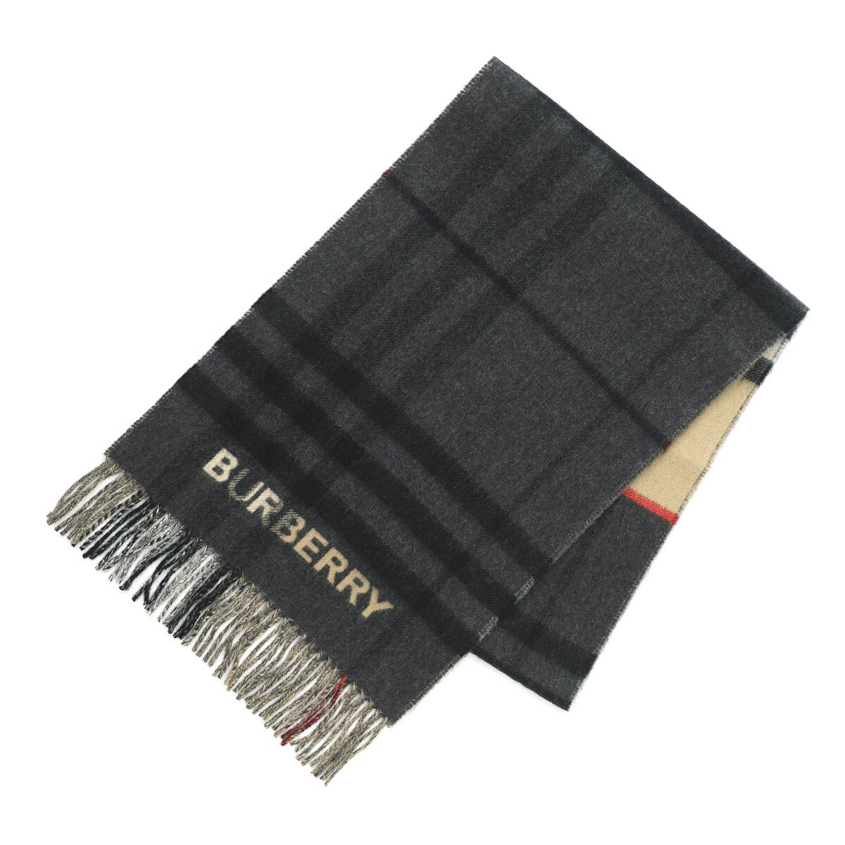 バーバリー マフラー（メンズ） バーバリー BURBERRY マフラー ベージュ メンズ 8045171 archivebeige black GIANT CHECK CASHMERE SCARF【あす楽対応_関東】【返品送料無料】【ラッピング無料】