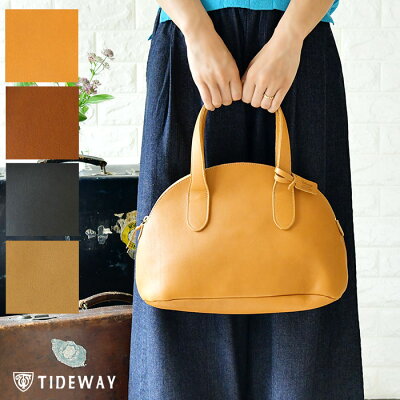 *【10%OFFクーポン配布中】【TIDE WAY タイド ウェイ】オイルレザー ラウンド ボストン バッグ / DAKOTA BOSTON BAG (T1616) 【select】姫路レザー レディース 肩掛け トート 栃木レザー オフィス