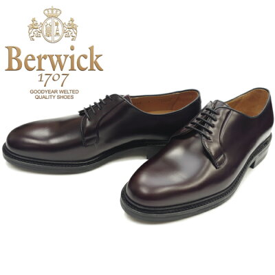 【エントリーでポイント最大35倍】 バーウィック プレーントゥシューズ Berwick 靴 4406 バーガンディー ダイナイトソール スペイン製 ビジネスシューズ メンズ 本革 送料無料