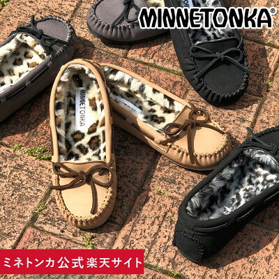 セール 30%OFF 返品不可【ミネトンカ 公式】minnetonka レディース 女性 シューズ 靴 モカシン スリッポン レオパード ファー もこもこ ふわふわ 軽い 軽量 歩きやすい 秋 冬 ギフト 普段使い お出掛け おしゃれ 別注 KIMMY キミー