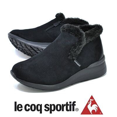 le coq sportif 防水 スノーブーツ ルコックスポルティフ QL3OJD85BK デュアン ショート ブラック 黒 レディース ショート 防寒 ブーツ 【RCP】