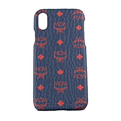 エム シー エム iPhoneケース iPhoneX iPhoneXS ハードケース モノグラム MCM MZE9AVI97 VS001 ネイビーマルチ系 スマホケース・テックアクセサリー レディース・メンズ兼用