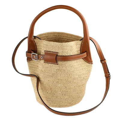 セリーヌ ショルダーバッグ・ポシェット 2WAY CELINE 187242CFW 02NT ブラウンマルチ系 バイカラー 異素材ミックス 斜め掛け・クロスボディ バッグ・カバン レディース