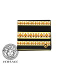ヴェルサーチェ 財布（メンズ） VERSACE メンズ2つ折り財布　バロックデザイン　カーフレザー　ヴェルサーチ