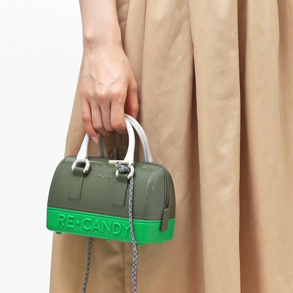 フルラ ボストンバッグ（レディース） フルラ FURLA CANDY MINI キャンディ Re-Candy 2WAY ミニ ボストンバッグ ハンドバッグ グリーン系 [レディース] WE00347 BX1173 1055_1536S【NS2302】