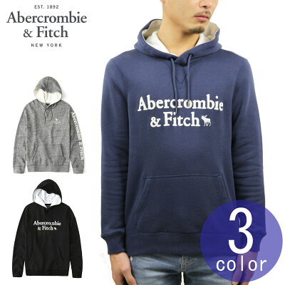 アバクロ パーカー メンズ 正規品 Abercrombie&Fitch プルオーバーパーカー 裏起毛 ロゴ APPLIQUE LOGO HOODIE