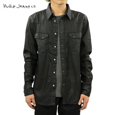 ヌーディージーンズ シャツ メンズ 正規販売店 Nudie Jeans 長袖シャツ Jonis 140369 3023 Denim D15S25