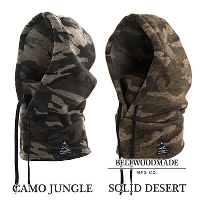 【ポイント10倍】フードウォーマー レディース メンズ 大きめ あったか おしゃれ かわいい BELLHOOD CAMO (BELLWOODMADE MFG CO. ベルウッドメイド) 防寒 秋冬用 ニット ネックウォーマー クリスマスプレゼント プレゼント