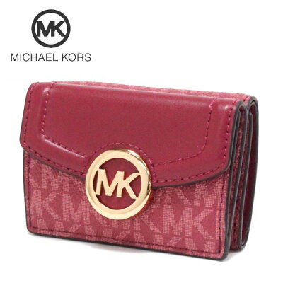 ギフトラッピング無料 マイケルコース 三つ折り財布 レディース MICHAEL KORS Wallet ベリーマルチ 35T0GFTP0B BERRY 【送料無料♪】