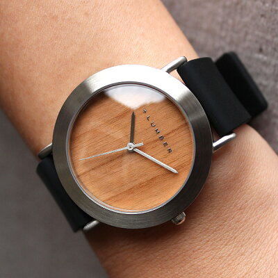 ■3300「+LUMBER WATCH 3300(シリコンベルト)」腕時計 ウォッチ 木製 ウッド メンズ レディース ユニセックス 日本製ムーブメント 生活防水 プレゼント ギフト おしゃれ シンプル ペアウォッチ 軽い Hacoa 送料無料
