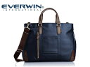 EVERWIN バッグ EVERWIN/エバウィン 21598 フィレンツェ メンズ キャンバスビジネスバッグ (ネイビー) ショルダー 2way 日本製