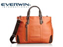 EVERWIN バッグ EVERWIN/エバウィン 21598 フィレンツェ メンズ キャンバス地 ビジネスバッグ　(オレンジ) ショルダー 2way 日本製