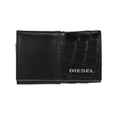 【送料無料】DIESEL ディーゼル キーケース キーホルダー メンズ レディース X06492 P2392 T8013 CROBAND KEYCASE O ブラック 型押し レザー 本革 革【あす楽対応】【プレゼント】【ブランド】【ラッキーシール対応】
