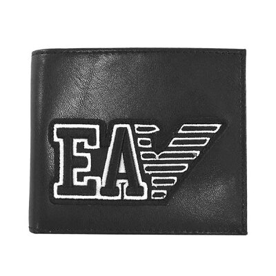 【送料無料】EMPORIO ARMANI 財布 エンポリオアルマーニ 二つ折り財布 メンズ Y4R167 YTC2E 81072 BLACK ブラック レザー 本革 革 エンポリオ・アルマーニ エンポリ アルマーニ【あす楽対応】【ブランド】【プレゼント】【セール】