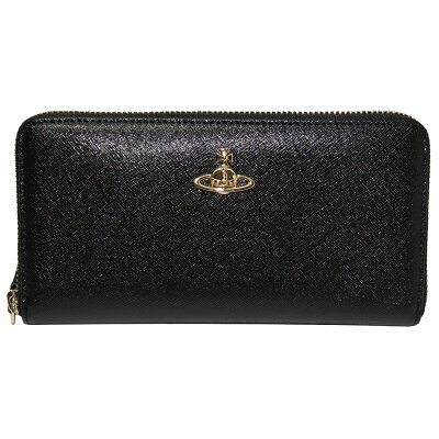 【送料無料】ヴィヴィアン 財布 長財布 ヴィヴィアンウエストウッド Vivienne Westwood 51050023 SAFFIANO BLACK L001N N403 ブラック レザー 本革 革 ラウンドファスナー ビビアン【あす楽対応】【ブランド】【プレゼント】【セール】