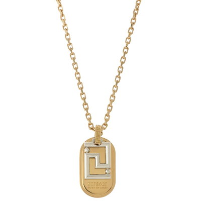 【送料無料】2021秋冬新作 VERSACE ヴェルサーチェ ヴェルサーチ ネックレス グレカ ペンダント アクセサリー ジュエリー メンズ レディース メドゥーサ 1001478 1A00620 4J080 ゴールド×シルバー ベルサーチ【あす楽対応】【プレゼント】【ブランド】【セール】