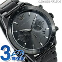 エンポリオ・アルマーニ 腕時計（メンズ） エンポリオアルマーニ クロノグラフ メンズ 腕時計 44mm AR11242 EMPORIO ARMANI マリオ オールブラック 黒 時計