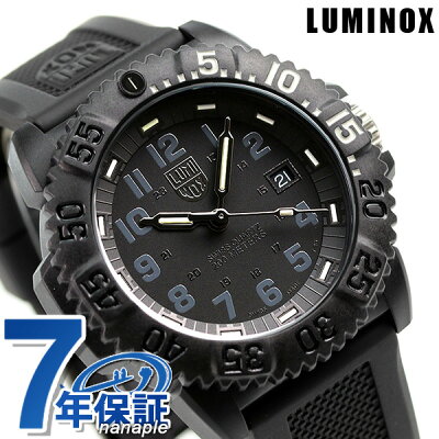 \2000円OFFクーポンに店内ポイント最大56倍/ ルミノックス ネイビーシールズ カラーマーク 3050シリーズ 44mm クオーツ メンズ 腕時計 3051.GO.NSF オールブラック 黒 LUMINOX