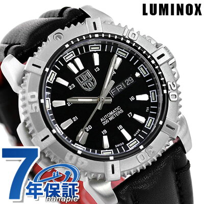 【5000円割引クーポンに店内ポイント最大60倍】 ルミノックス 腕時計 LUMINOX モダン マリナー オートマチック デイデイト レザーベルト 6501 ブラック 時計
