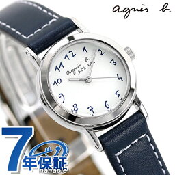 アニエスベー 腕時計（レディース） アニエスベー 時計 レディース ソーラー FBSD981 agnes b. ネイビー 革ベルト 腕時計