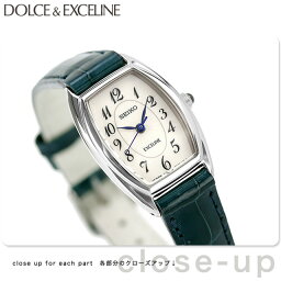 セイコー ドルチェ＆エクセリーヌ 腕時計（レディース） セイコー ドルチェ＆エクセリーヌ トノー型 レディース SWDB063 SEIKO DOLCE＆EXCELINE 腕時計 ホワイト×ネイビー 革ベルト 時計