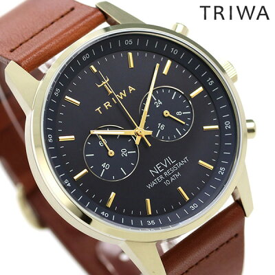 【15日なら全品5倍以上!店内ポイント最大37倍】 トリワ 腕時計 メンズ レディース 時計 TRIWA アクアティック ネビル NEST122-CL010217 ダークブルー×ブラウン【あす楽対応】