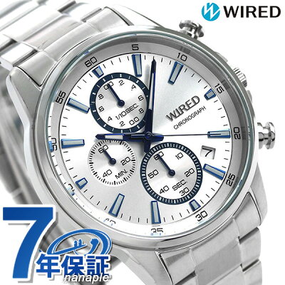 \1日は1,140円OFFクーポン!全品10%OFF/ セイコー ワイアード SEIKO WIRED クロノグラフ メンズ 腕時計 AGAT425 ニュースタンダード シルバー