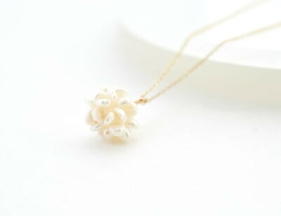 新作 レディース ネックレス シンプル パール ホワイト ゴールド naotjewelry Water Pearlball Necklace