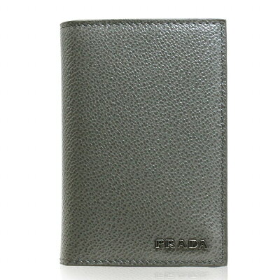 【6月20日24時間限定ポイント5倍】プラダ PRADA 名刺入れ カードケース グレー レザー 本革 vit micro grain アウトレット ブランド メンズ 2mc101-vimi-merc 2019 彼氏 男性向け