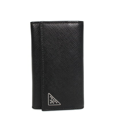 【最大600円OFFクーポン】 PRADA SAFFIANO TRIANGOLO プラダ キーケース キーホルダー サフィアーノ メンズ 6連 ブラック 黒 2PG222-QHH