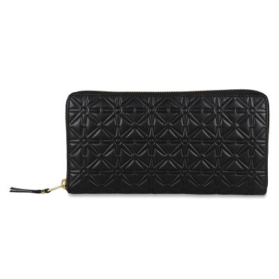 【最大1000円OFFクーポン】 COMME des GARCONS CLASSIC EMBOSSED PATTERN A WALLET コムデギャルソン 長財布 メンズ レディース ラウンドファスナー 本革 クラシック エンボス ブラック 黒 SA011E