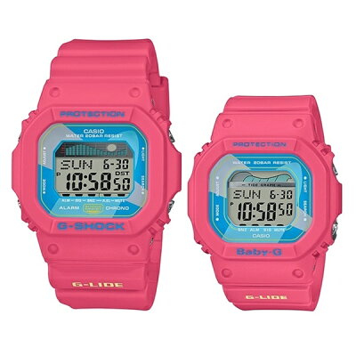 【国内正規品】CASIO G-SHOCK BABY-G Gショック ベビーG カシオ 時計 メンズ レディース 腕時計 ペアウォッチ G-LIDE タイドグラフ ムーンデータ ピンクカラー GLX-5600VH-4JFBLX-560VH-4JF ブランド 男女 カップル ペアセット 誕生日 お祝い プレゼント ギフト お洒落