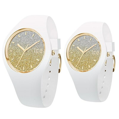 アイスウォッチ 腕時計 ペアウォッチ ICE-WATCH shop 限定モデル ICE lo ホワイト ゴールド 防水 40mm 34mm 013432013428 ブランド 男女 カップル ペアセット 誕生日 お祝い プレゼント ギフト