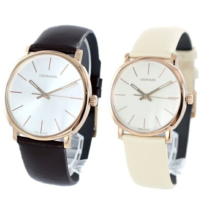 CALVIN KLEIN カルバンクライン CK 時計 メンズ レディース ペアウォッチ スイス製 腕時計 Posh ポッシュ 40mm 32mm ブラウン×ベージュ レザー K8Q316G6K8Q336X2 ビジネス 男女 ペアセット カップル 時計 誕生日 お祝い ギフト 合格 入学 卒業 社会人
