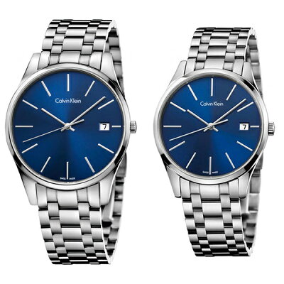 カルバンクライン 時計 メンズ レディース ペアウォッチ 腕時計 TIME タイム 40mm 36mm ブルー文字盤 シルバー ステンレス K4N2114NK4N2314N ビジネス 男女 ペアセット カップル ブランド 時計 【仕事用】 誕生日 お祝い プレゼント ギフト お洒落